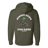 Image 1 of Bobber Down Rainbow Trout Hoodie