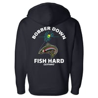 Image 2 of Bobber Down Rainbow Trout Hoodie