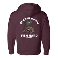Image 3 of Bobber Down Rainbow Trout Hoodie
