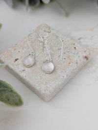 Image 1 of Rose Quartz Dangly Earrings