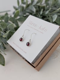 Image 3 of Garnet Dangly Earrings