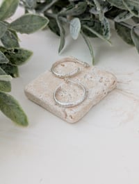 Image 2 of Crater Textured Hoop Earrings