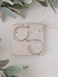 Image 3 of Crater Textured Hoop Earrings