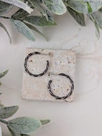 Image 3 of Twisted Hoop Earrings
