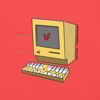 Image 9 of Smiley Face “Computer Love” Short Sleeve T-Shirt
