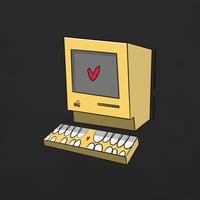 Image 6 of Smiley Face “Computer Love” Short Sleeve T-Shirt