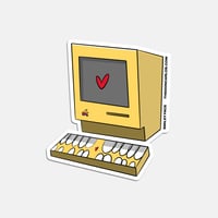 Image 1 of Smiley Face “Computer Love” Sticker