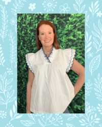 Blue Scalloped Tunic