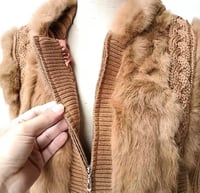 Image 2 of Rabbit Fur Hooded sweater