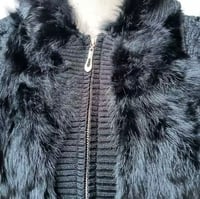Image 4 of Rabbit Fur Hooded sweater