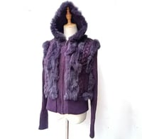 Image 5 of Rabbit Fur Hooded sweater