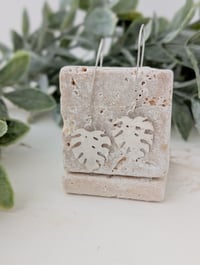 Image 4 of Monstera Leaf Dangly Earrings