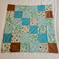 Image 1 of Forest Friends Patchwork Baby Blanket