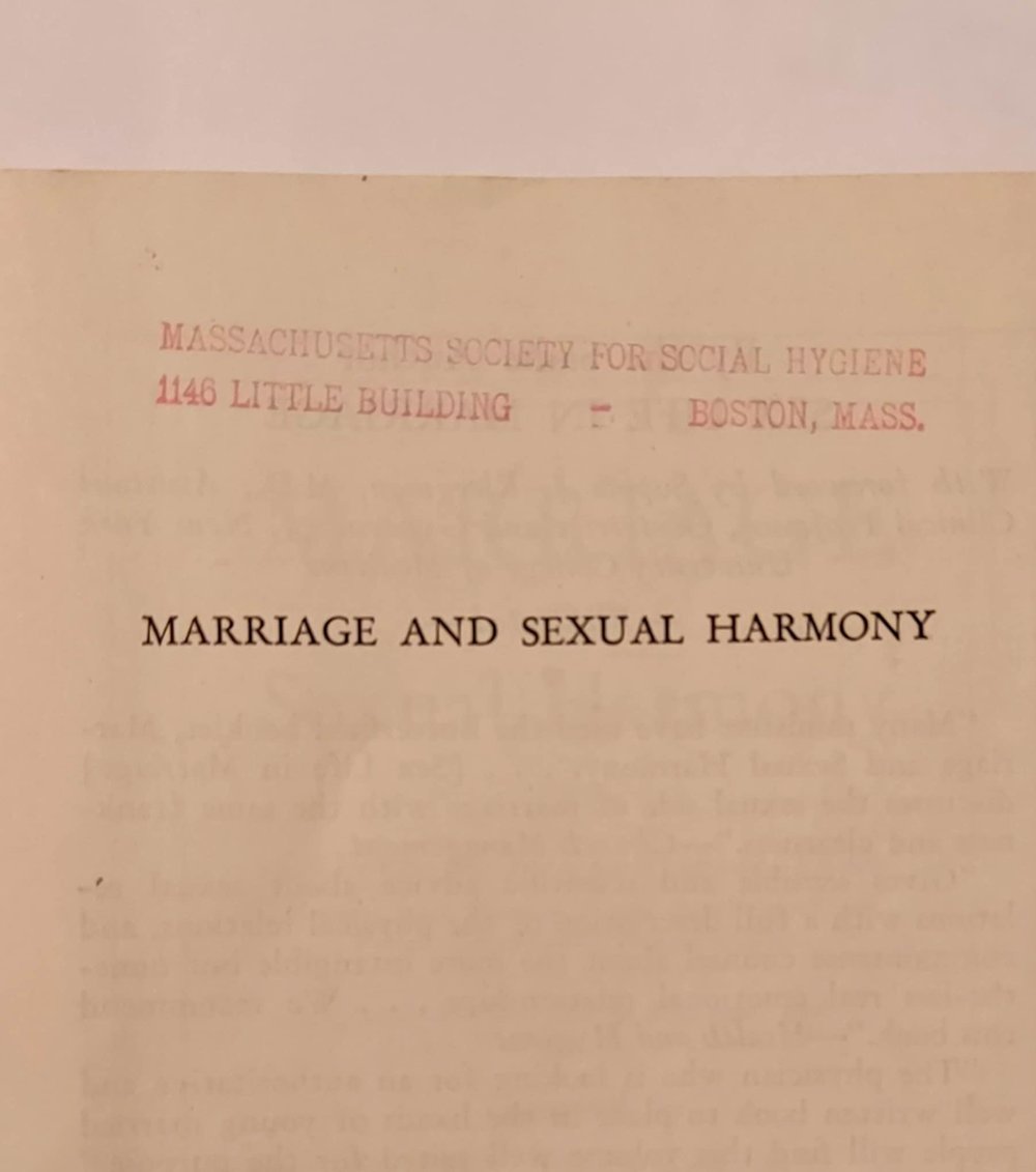 Marriage and Sexual Harmony, by Oliver M. Lutterfield, Ph.D