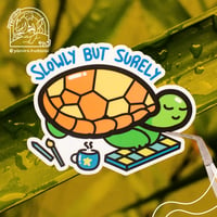 Image 1 of Slowly But Surely Tortoise | Original Statement Stickers by Danro