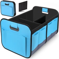 Image 1 of Foldable Car Trunk Organizer, Great for SUVs and Minivans - Blue