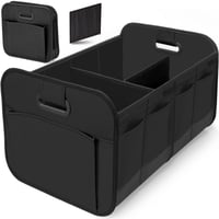 Image 1 of Foldable Car Trunk Organizer, Great for SUVs and Minivans - Black