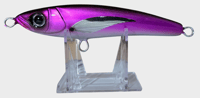 Image 1 of 40g   Purple, Black Back, White Belly, Silver Wing Floating Stick Bait