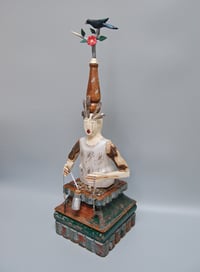 Image 2 of Message in a Bottle- carved wood sculpture