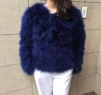 Image 2 of Starlit 100% Real Ostrich Feathers Fur Coat