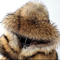 Image 3 of That Bitch! 100% Raccoon Fur coat w/Hood !!Limited!!