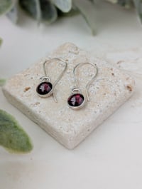 Image 2 of Garnet Dangly Earrings