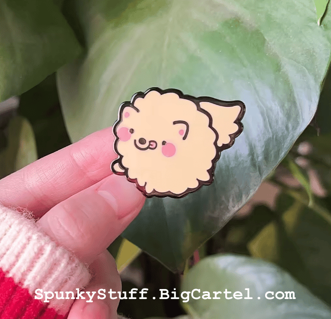 Pom Enamel Pin Spunky Stuff
