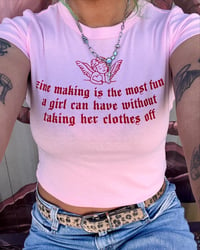 Image 2 of Zine Making is the Most Fun Baby Tee (PINK)