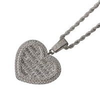 Image 1 of Baguette Heart Necklace 
