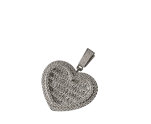 Image of Baguette Heart Necklace 