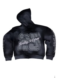 Image 2 of "BLACK SIGILISM RHINESTONE" HOODIE