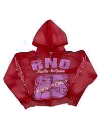 Image 1 of "RED SIGILISM RHINESTONE" HOODIE
