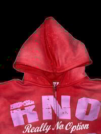 Image 4 of "RED SIGILISM RHINESTONE" HOODIE