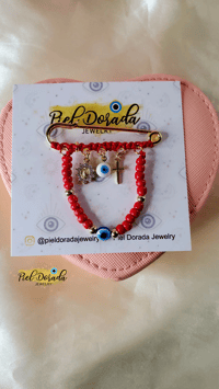 Pregnancy Protection Pin (Virgen,Evil Eye, Cross)