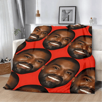 Image 3 of Kanye West Teeth Blanket - Cozy Plush Fleece Throw | Hip Hop Inspired Bedding