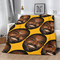 Image 4 of Kanye West Teeth Blanket - Cozy Plush Fleece Throw | Hip Hop Inspired Bedding