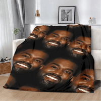 Image 6 of Kanye West Teeth Blanket - Cozy Plush Fleece Throw | Hip Hop Inspired Bedding