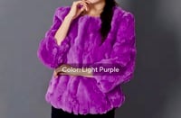 Image 2 of Stylish Elegant 100% Rabbit Fur Coat