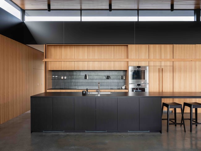 ROSE BARSTOOL IN TORCHED TASMANIAN OAK