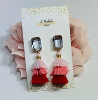Image 2 of Mini Tiered Tassel w Lavender Gem Square Post