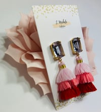 Image 5 of Mini Tiered Tassel w Lavender Gem Square Post