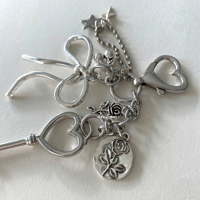 Image 4 of Heart Bow Key Bag Charm