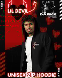 Image 3 of Lil Devil Unisex Zip Hoodie