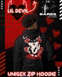 Image 4 of Lil Devil Unisex Zip Hoodie