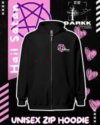 Image 2 of Hail Satan Unisex Zip Hoodie