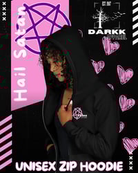 Image 5 of Hail Satan Unisex Zip Hoodie