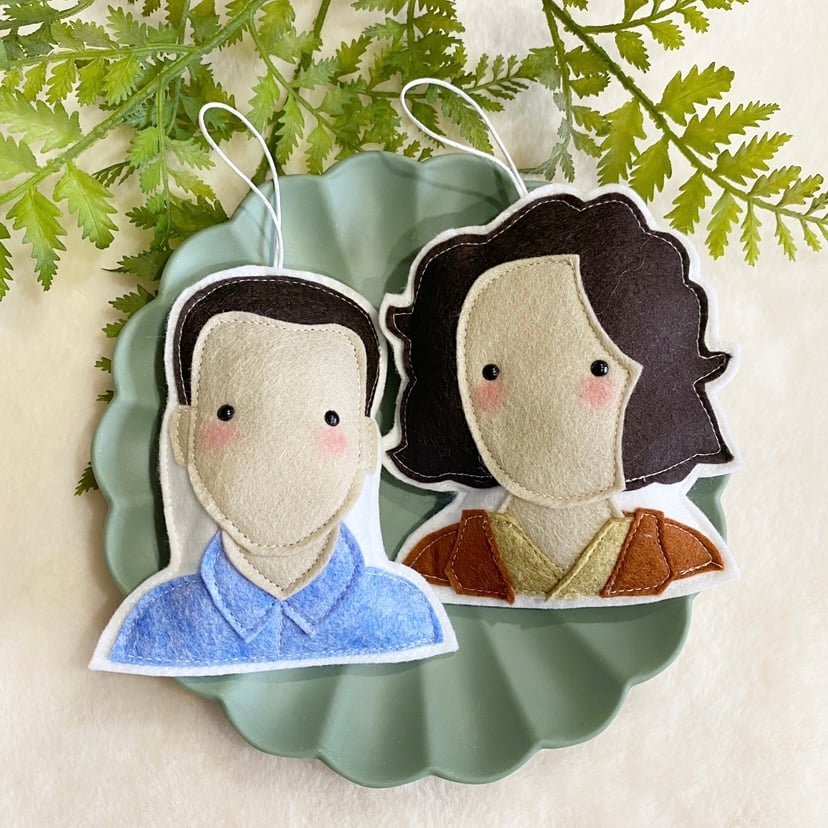 Image of Tears for Fears felt decoration set