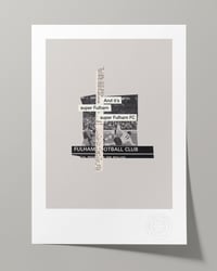 Image 1 of Fulham FC Vintage Programme Collage – Football Art Print – Series 2