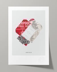 Image 1 of Liverpool FC Vintage Programme Collage – Football Art Print – Series 5