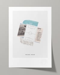 Image 1 of Manchester City FC Vintage Programme Collage – Football Art Print – Series 5